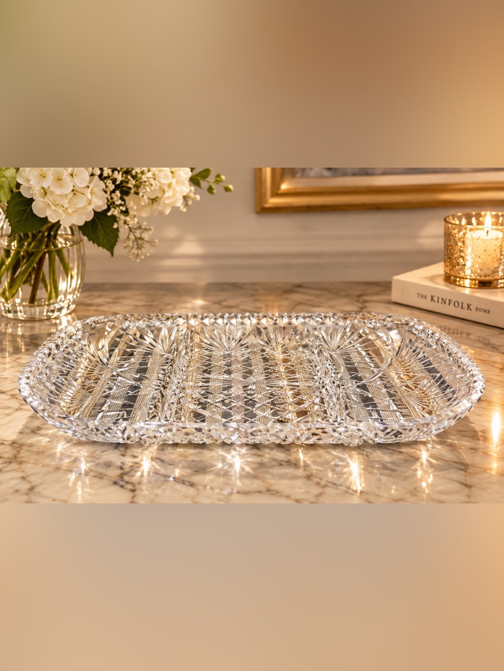 Crystal Serving platter.